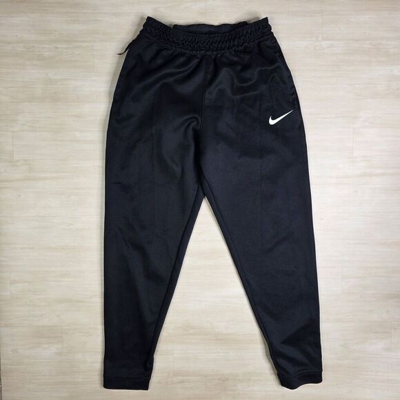 Nike Tech Fleece Therma-Fit Joggers Black Sweatpants Zip Pocket Size Medium - Picture 1 of 9